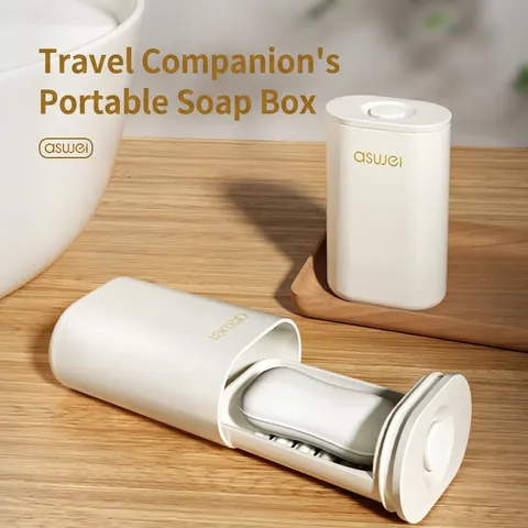 Portasapone Da Viaggio Portatile In Plastica Silicone Custodia Sigillata Con Vassoio Drenaggio Supporto Sapone Compatto