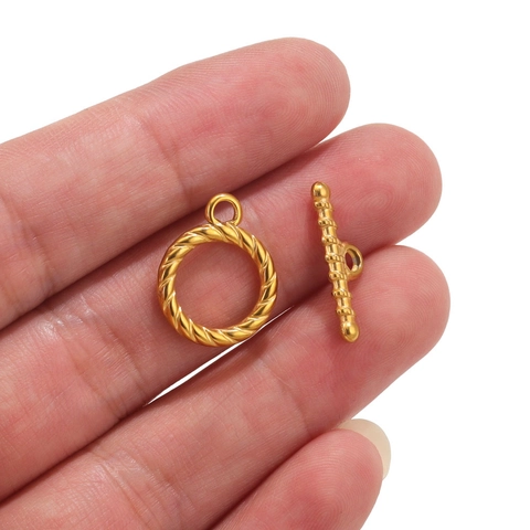 Stainless Steel Toggle Clasp OT Connection Buckle DIY Jewelry Finding Necklace Bracelet End Connector For Jewelry Making