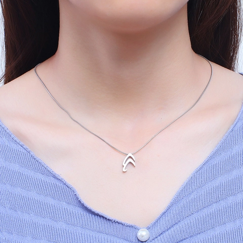 Collana E Orecchini In Acciaio Inossidabile Geometrico Cavo Forma A V Catena A Serpente Accessorio Minimalista Donna