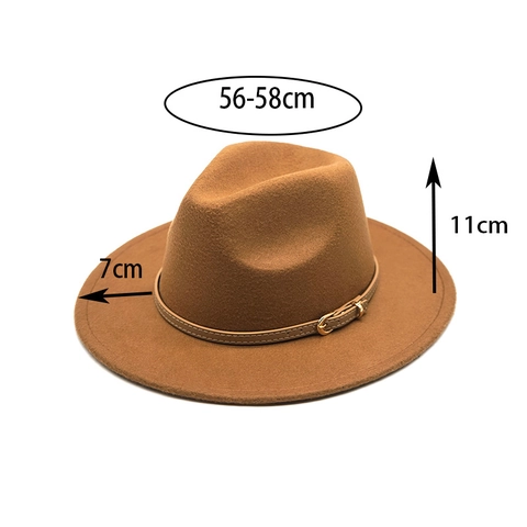 Chapeau Fedora En Feutre De Laine Vintage Bord Large Avec Boucle De Ceinture En Cuir Style Britannique Jazz Panama Pour Femmes Hommes