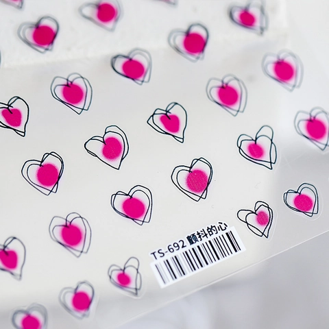 Adesivi Per Unghie Motivo Cuore 5D Rilievo Ultra Sottili Adesivi Decalcomanie Per Decorazione Manicure Fai Da Te Opaco Dipinto A Mano