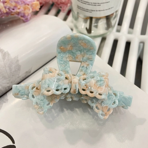 Pince À Cheveux Acétate Nœud Creux Dentelle Motif Marbre Accessoires Cheveux Femme
