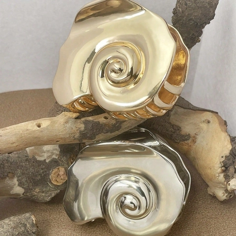 Schelp Haarklem Legering Metaal Spiraal Ontwerp Retro Boheems Strand Vakantie Accessoire Voor Dames
