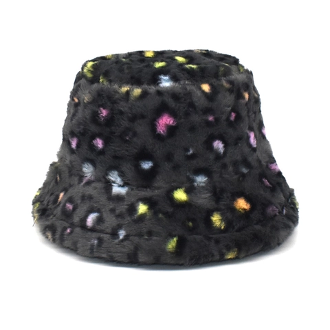 Winter Faux Fur Bucket Hat Warm Dick Plüsch Tierdruck Tiger Leopard Muster Outdoor Winddicht Für Frauen Männer Neuheit