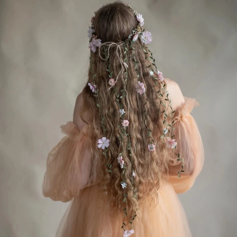 Fascia Per Capelli Con Vite Di Fiori Artificiali Boemia Matrimonio Sposa Ghirlanda Di Fiori Nappa Accessori Per Capelli Donna Fatto A Mano