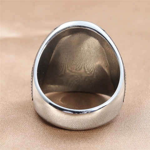 Leviathan Kruis Ring Titanium Roestvrij Staal Gothic Punk Vintage Occult Alchemie Zegelring Sieraden Voor Mannen
