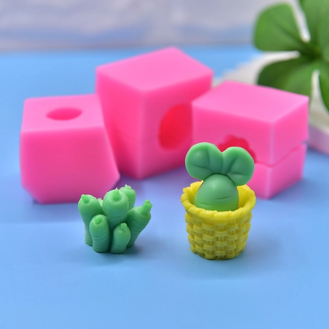 Basket Carrot Succulent Silicone Mold DIY Handmade Fondant Cake Decorating Candle Soap Craft Tool