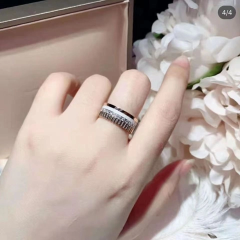 Luxury Multi Layer Alloy Rhinestone Ring For Women Men Geometric Textured Finger Ring Fashion Jewelry Valentine Day Gift