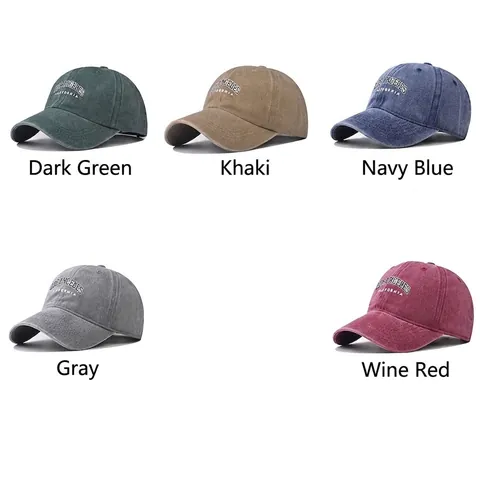 Cappello Da Baseball In Cotone Lavato Ricamo Los Angeles Stile Vintage Distressed Berretto Da Sole Regolabile Uomo Donna
