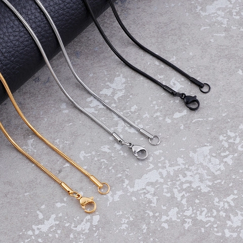Slangenketting 316L Roestvrij Staal Vacuümplating Minimalistisch Rond Uniseks Veelzijdige Sieraden
