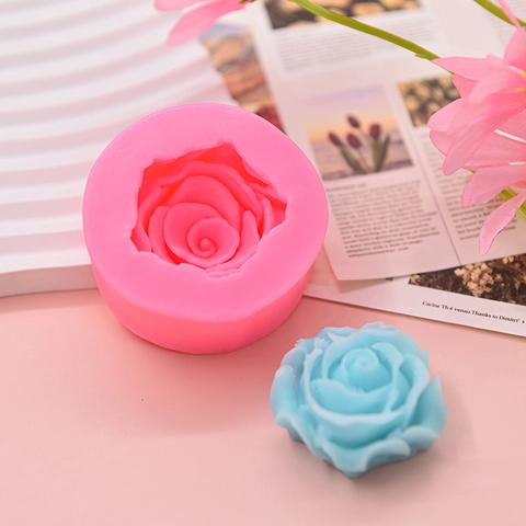 Rose Flower Silicone Mold Fondant Cake Decoration DIY Manual Soap Candle Making Tool