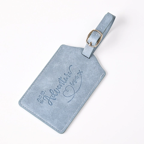 PU Leather Luggage Tag Travel Suitcase ID Label With Adjustable Buckle Strap Privacy Information Card For Trip
