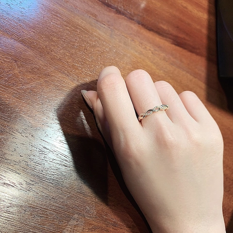 Minimalistischer Kupfer Zirkonia Verdreht Geflochtener Verstellbarer Offener Ring Für Damen Vintage Luxus Mode Schmuck Fingerring