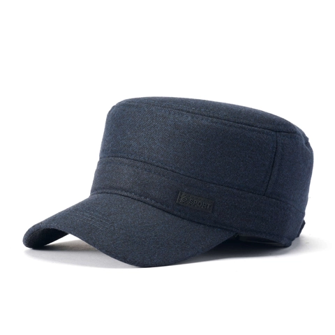 Herren Cadet Cap Flache Mütze Winter Warm Verdickt Fleece Winddicht Outdoor Casual Sport