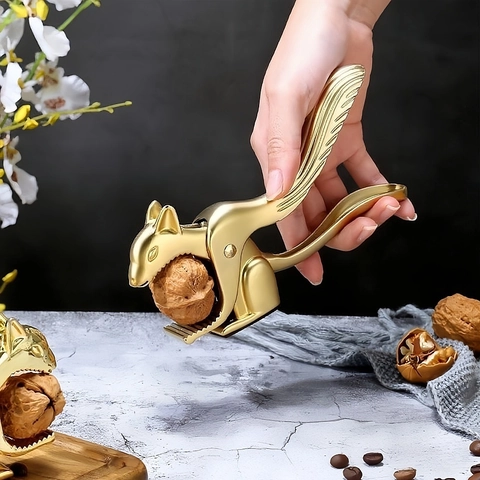 Cascanueces Con Forma De Ardilla Aleación De Zinc Abridor De Nueces Manual Resistente Utensilio De Cocina Novedad
