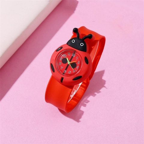 Cartoon Animal Fruit Slap Watch For Kids Silicone Analog Quartz Watch Cute 3D Pattern Time Teacher Wristwatch School Gift