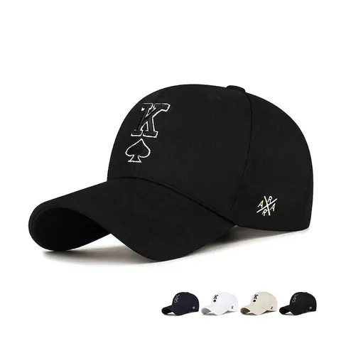Poker Pik König Bestickte Baseballkappe Polyester Verstellbar Sonnenschutz Outdoor Casual Mode Für Herren Damen