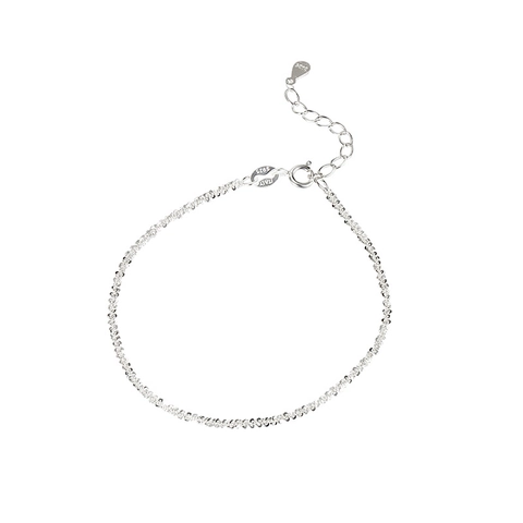Minimalist 925 Sterling Silver Starry Sky Shimmering Bracelet For Women Adjustable Fashion Jewelry Light Luxury Delicate Wrist Chain Gift