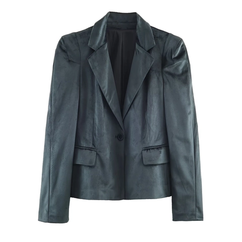Blazer In Velluto Slim Fit Con Revers E Pantaloni A Gamba Larga Da Donna Completi Da Ufficio Eleganti