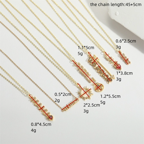 Collar de Pendiente de Letra de Cobre Chapado en Oro Circonia para Mujer Vintage Hip Hop MAMA BOSS LOVE Letra Corazón Sol Flecha Joyería Regalo