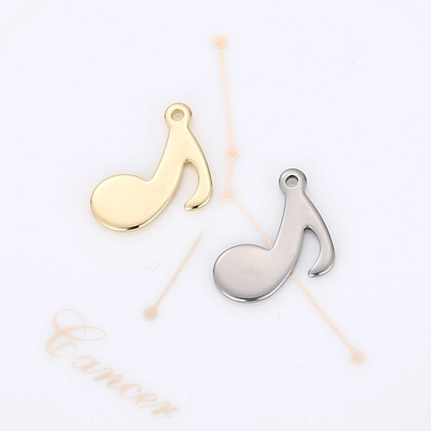 Ciondoli A Forma Di Nota Musicale In Acciaio Inossidabile Per Gioielli DIY Bracciali E Orecchini Accessori