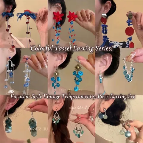 Boucles D'oreilles Bohèmes À Franges En Coquillage Avec Tige En Argent Style Vacances Bijoux Pour Femmes