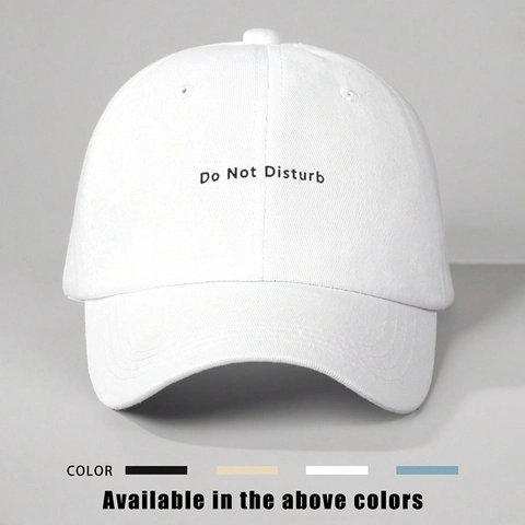 Cappellino Da Baseball Con Stampa Lettere Do Not Disturb Cotone Regolabile Protezione Solare All Aperto Cappello Minimalista