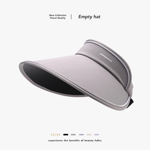 Women Empty Top Visor Hat UPF 50+ Sun Protection Large Wide Brim Ice Satin Breathable Adjustable Outdoor Beach Sports