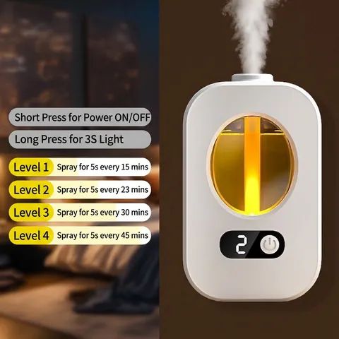 Automatic Aroma Diffuser Fragrance Sprayer Rechargeable Essential Oil Machine Wall Mounted Desktop Plastic For Home Bedroom