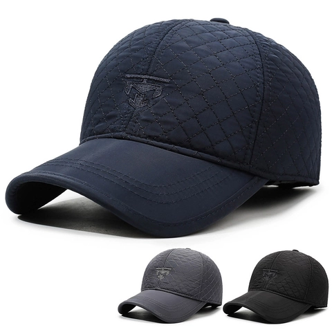 Gorra De Béisbol Para Hombre Invierno Acolchada Cálida Protección Para Oídos Resistente Al Viento Exterior Deporte Ajustable