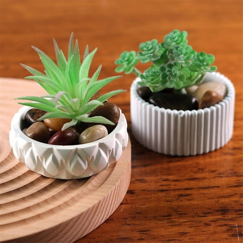 Stampo In Silicone Geometrico Per Vasi Di Piante Grasse Fai Da Te Resina Portacandele Portapenne Decorazione Casa Moderna