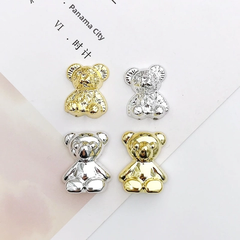 Cartoon Bär DIY Anhänger Galvanisierte Acryl Polierte Spiegeloberfläche Für Schmuckherstellung Handyhülle Dekor