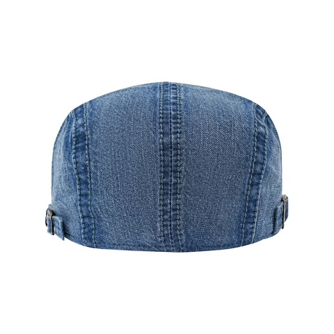 Washed Cotton Denim Flat Cap Retro British Style Newsboy Hat For Women Men Adjustable Painter Beret Cap Duckbill Hat