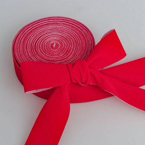 Red Velvet Ribbon With Wired Gold Edge For Christmas Gift Wrapping DIY Crafts Party Decoration