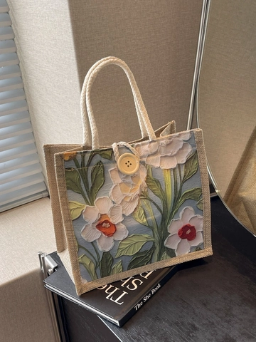 Sac Fourre-tout En Toile Mode Pour Femmes Taille Moyenne Toutes Saisons