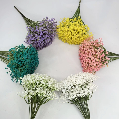 Artificial Gypsophila Flowers Plastic Babys Breath Bouquet For Home Wedding Party Decor Photography Props