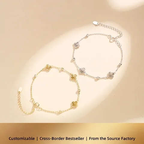 Pulseras De Plata De Ley 925 Para Mujer Corazón Trébol Cruz Ojo Turco Estrella De Mar Joyería Océano Minimalista Elegante