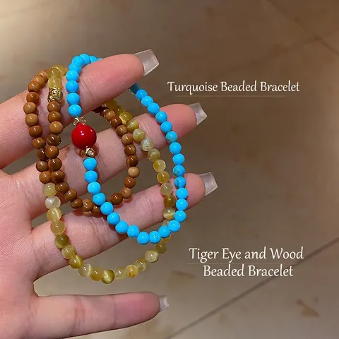 Beaded Bracelet Turquoise Style Synthetic Stone Red Main Bead Alloy Spacers Ethnic Bohemian Fashion Jewelry For Women