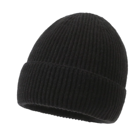 Unisex Winter Ribbed Knit Beanie Hat Warm Cuffed Skull Cap Solid Color Versatile Soft Daily Outdoor Accessory