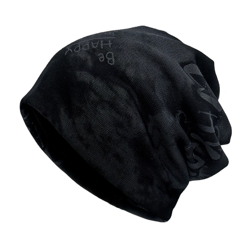 Slouchy Beanie Muts Lichtgewicht Polyester Gebreid Letter Print Ademend Casual Hip Hop Skull Cap Heren Dames