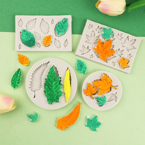 Leaf Silicone Mold Tree Maple Leaf Shape For Cake Decorating Fondant Chocolate DIY Craft Resin Clay Baking Tool