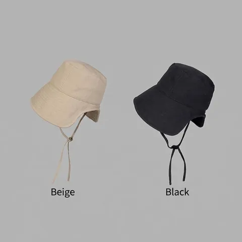 Damen Bucket Hat Mit Breiter Krempe Reine Baumwolle UV Schutz Sommer Outdoor Anglerhut Mit Verstellbarem Kordelzug Faltbar