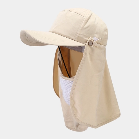 Chapeau De Protection Solaire Couverture Totale Séchage Rapide Respirant Polyester Pêche Randonnée Pour Hommes Femmes