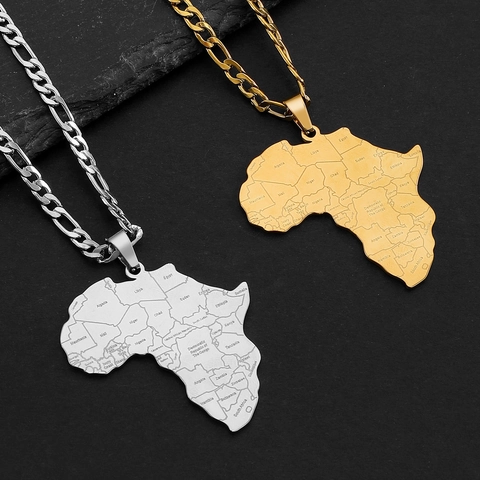 National Map Pendant Necklace Ghana Jamaica Lebanon Africa Gold Plated National Flag Enamel Pendant Jewelry Gift For Men Women