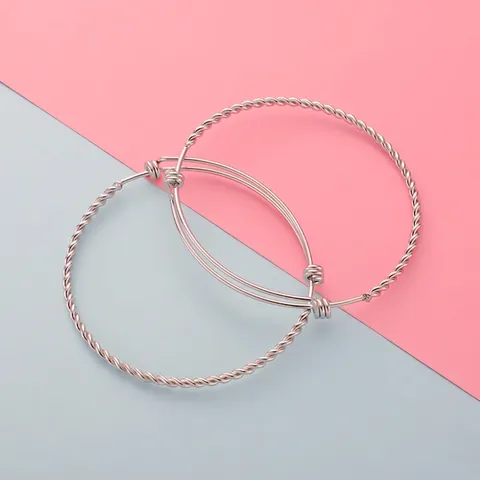 Bracciale Rigido Torsadato In Acciaio Inossidabile 304 Minimalista E Bracciale Regolabile Liscio Gioielli Di Moda Per Donne Uomini