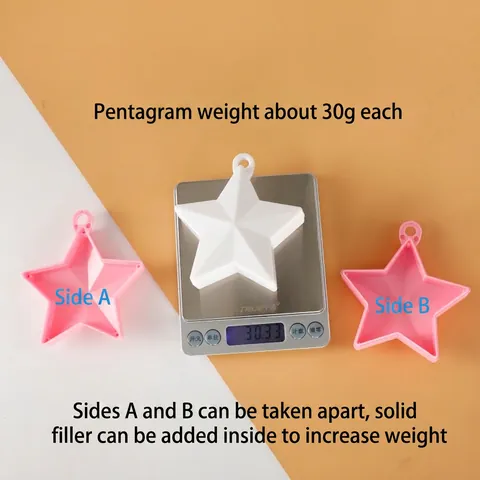 Balloon Weights Star Shape Plastic Hollow Fillable Helium Balloon Anchors For Party Birthday Wedding Decorations