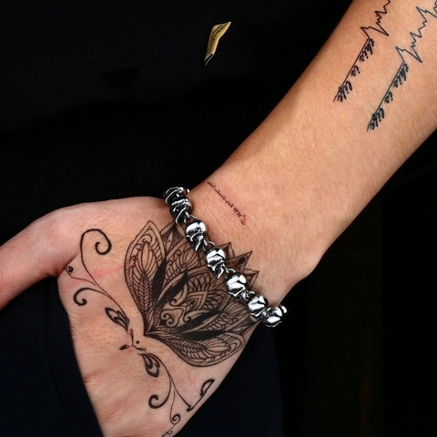 Bracelet Tête De Mort Punk Pour Hommes Alliage De Zinc Argent Antique Retro Gothic Rock Bijoux