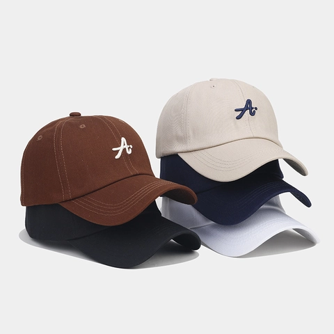 Unisex Baumwolle Baseballkappe Mit 3D Buchstaben A Stickerei Verstellbarer Dad Hat Lässiger Sonnenschutz Sportmütze