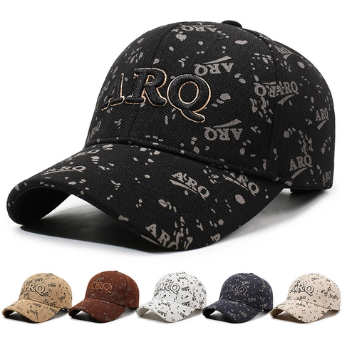 Embroidery Letter Baseball Cap Polyester All Over Print Streetwear Outdoor Sports Sun Protection Adjustable Unisex
