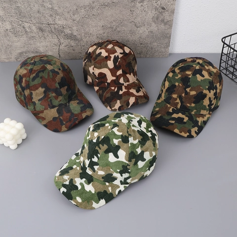 Cappello Da Baseball In Velluto A Coste Mimetico Da Uomo Regolabile All Aperto Tattico Militare Sport Inverno Caldo